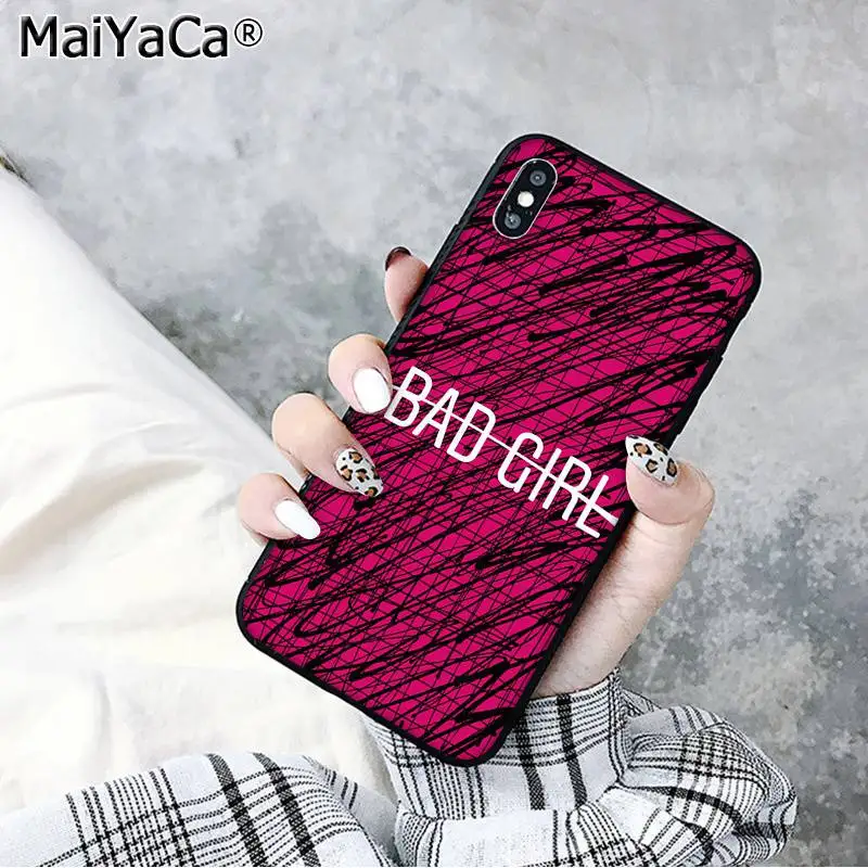 MaiYaCa I'm bad girl сука Красочный милый чехол для телефона iPhone 11 pro XS MAX 8 7 6 6S Plus X 5 5S SE XR чехол - Цвет: A2