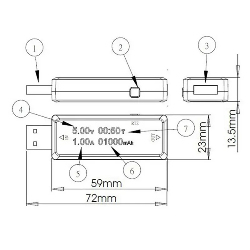 Горячая эдаль USB гаджеты качественное мобильное USB зарядное устройство мобильный детектор напряжения напряжение ток и напряжение Амперметр Вольтметр