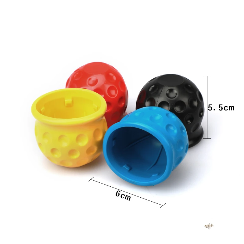 4 Colors Universal 55MM Tow Bar Ball Cover Cap Trailer Ball Cover Tow Bar Cap Hitch Trailer Towball Protect Car Accessories 6