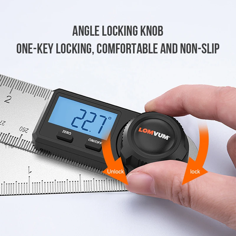 Digital Angle Protractor Angle Measuring Tool Angle Protractor LOMVUM Digital Protractor Angle Ruler 400mm Electronic Goniometer Inclinometer 360 Degree Angle Measuring Metric British System