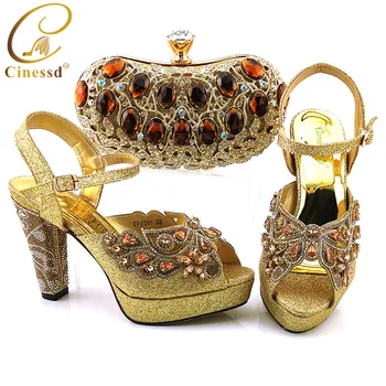 

2020 New Italian Shoes with Matching Bags for Women Spring Shoes Platform Women Italian Shoes and Bags Set Wedding Shoes