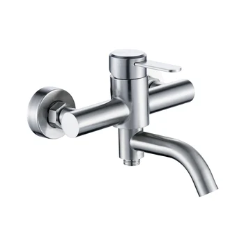 304 Stainless Steel Wall Mount Cold Hot Water Mixer 1