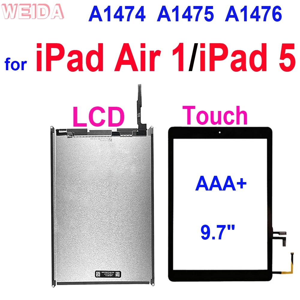 AAA+ 9.7 iPad 5 LCD for iPad Air 1 LCD A1474 A1475 A1476 LCD