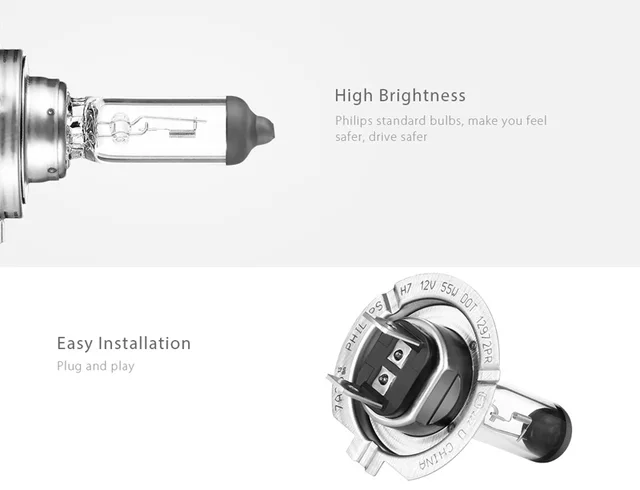 Philips 5100philips H7 12v 55w Halogen Headlight Bulb - Ece