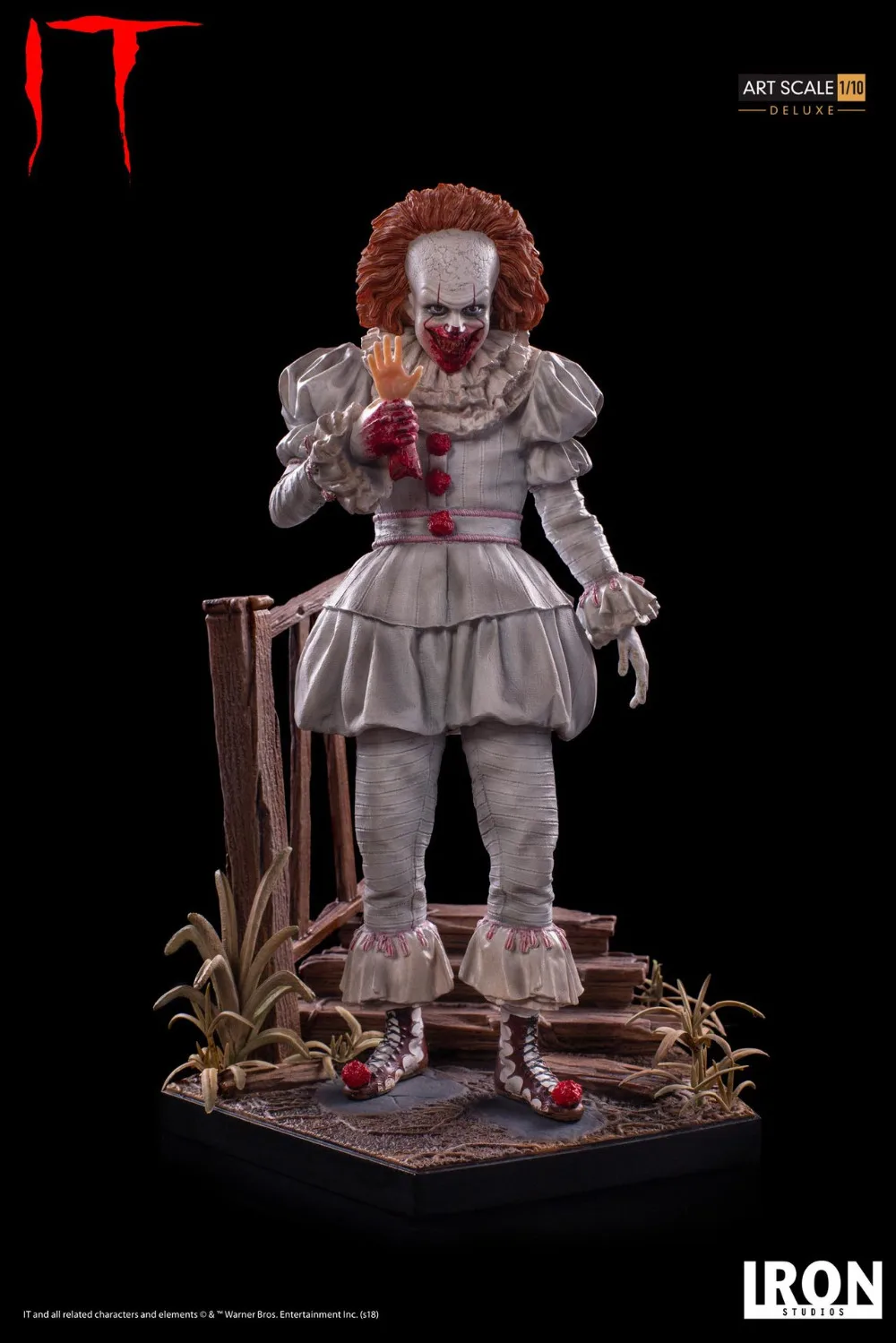 Это Pennywise Joker 1/10 IT Stephen King's Wise Deluxe Edition статуя(с оригинальной основой сцены) Коллекция фигурок из ПВХ Модель игрушки