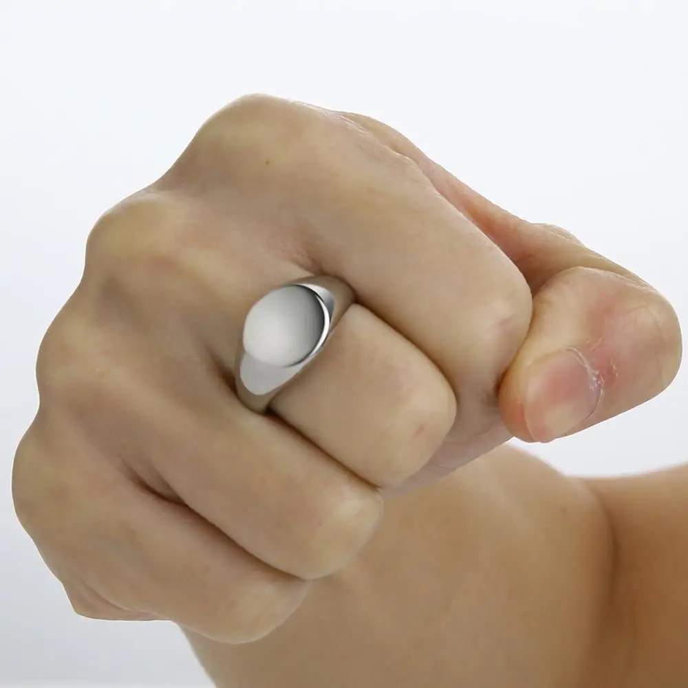 Valily мужское кольцо с печатью 12 мм круглые полированные кольца простое уплотнительное кольцо из нержавеющей стали для женщин и мужчин оптом выгравировать текст бесплатно