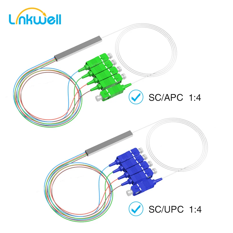 1x4 Высококачественный 10 шт./лот ПЛК SC/APC SM 0 9 мм стальная трубка FTTH волоконно