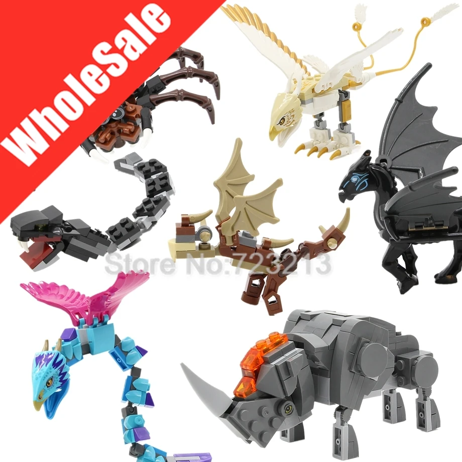 Оптовая продажа 10 шт пушистый фантастический зверь Occamy thestral Erumpent Hugarian Horntail basilisk