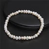 Bracelet à perles blanches naturelles pour femmes, 5-5.5mm, élastique, véritable perle Baroque, bijoux fins, cadeaux ► Photo 2/6