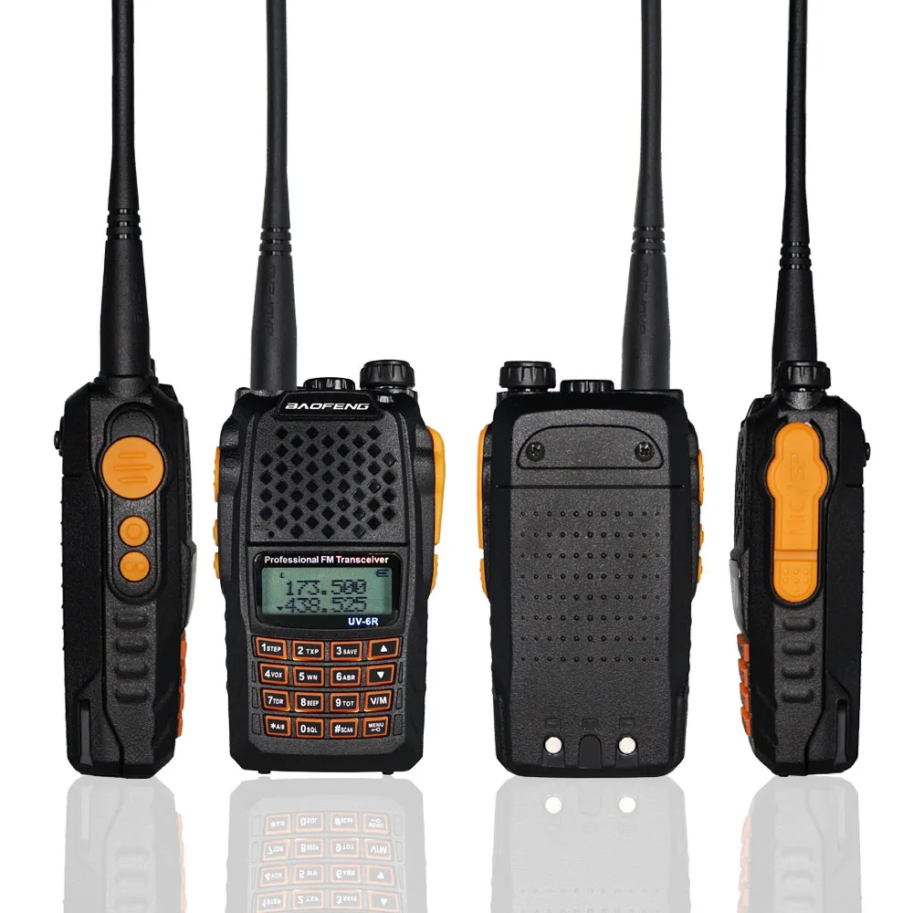 Most Popular dJHls 2 stücke Baofeng UV 6R Walkie Talkie 7W Dual Band Two Way Radio UV 6R FM Transceiver VOX Jagd Schinken CB Radio Upgrade UV 82 Übertragen