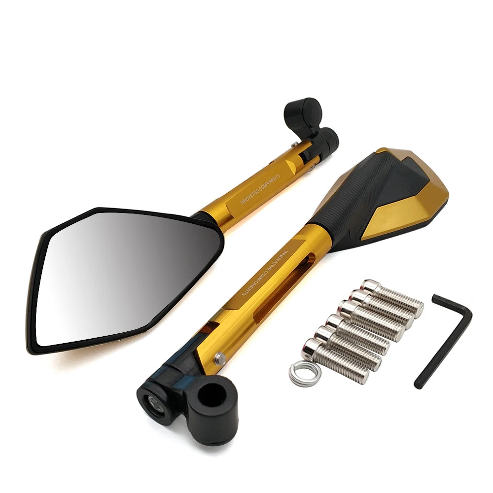 Gold Для Honda vtx 1300 VF750 VFR750 VFR800 VTR1000F 1 пара moto rcycle зеркало заднего вида moto CNC боковые зеркала moto rbike аксессуары - Цвет: Gold