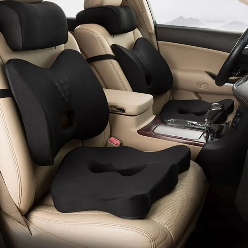 

Massage Chair Cushion Pad For Car Office Orthopedic Tailbone Sciatica Lower Back Pain Relief Premium Memory Foam Seat Cushion