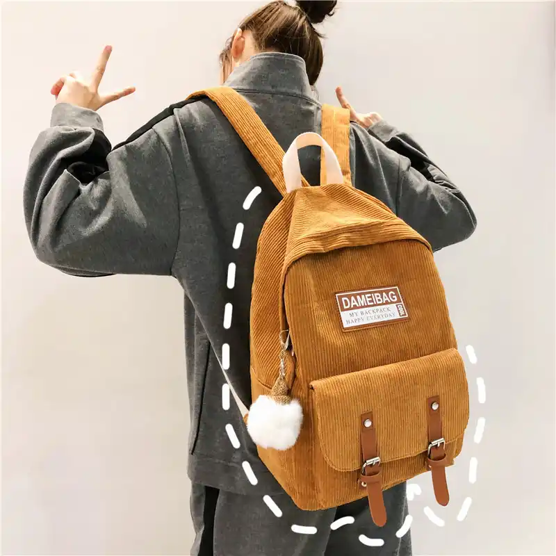 corduroy book bag