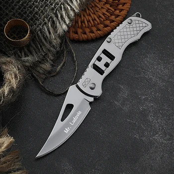 

Free name custom engraved Kitchen Knife Set Germany Stainless Steel Chef Knives self emergency knife with name fishing knife