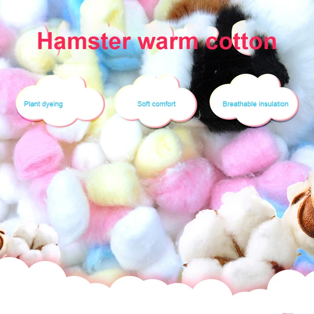 100Pcs/Bag Soft Colorful Winter Keep Warm Cotton Ball Cute Cage House  Filler Supply For Hamster