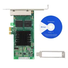 PCI-E X1 четырехпортовая сетевая карта гигабитная сетевая карта для Intel i350-T4 i350AM4 10/100/1000 Мбит/с Поддержка Iscsi gPXE ROS VM ESXI