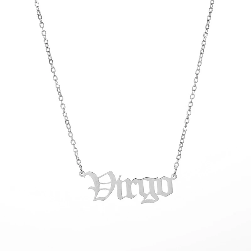 12 Zodiac Tanda Huruf Liontin Kalung 18 