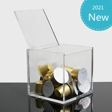 

Acrylic Coffee capsule storage box rack For Dolce Gusto Nespresso household matching coffee machine hold containing 50 coffee