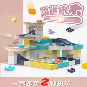 

Big Size Slide Blocks House Roof Big Particle Castle Brick Compatible Lepining Duploed City Building Blocks Toys for Children