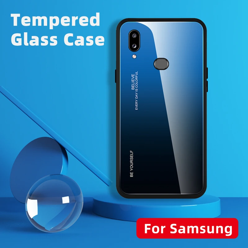Для samsung Galaxy A90 A80 A70 A70s A60 A50 A50s A40 A30 A30s A20 A20s A10 A10s M40 M30s M20 M10 s градиент закаленное Стекло чехол