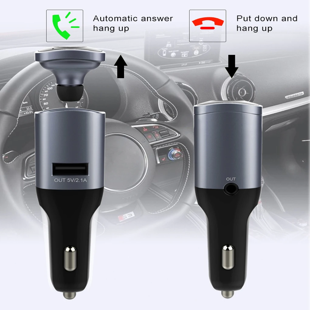 Bluetooth умное автомобильное зарядное устройство Hands Free Kit/гарнитура w/AUX аудио выход подавление шума Авто безопасный Вождение наушники