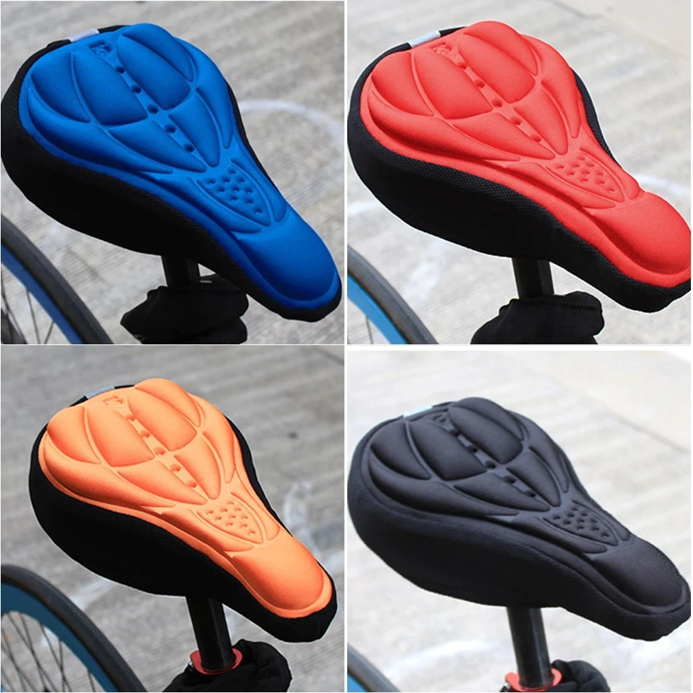 Bicycle saddle bicycle saddle cover bicycle seat cover bicycle seat cushion bike riding cushion MTB mountain bike cycling thickened extra comfort ultra soft silicone 3D gel pad cushion cover bicycle saddle seat 4 colors