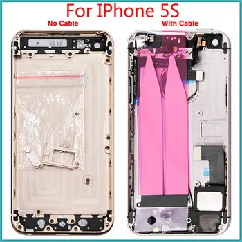 

100% Tested High Quality For IPhone 5S Battery back Cover Door Rear Cover with Flex Cable + sim card