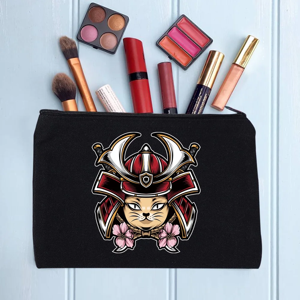 Casual Women's Cosmetic Bag Zipper Makeup Bag Female Handbags Black Pencil Cases Female Cosmetic Cases