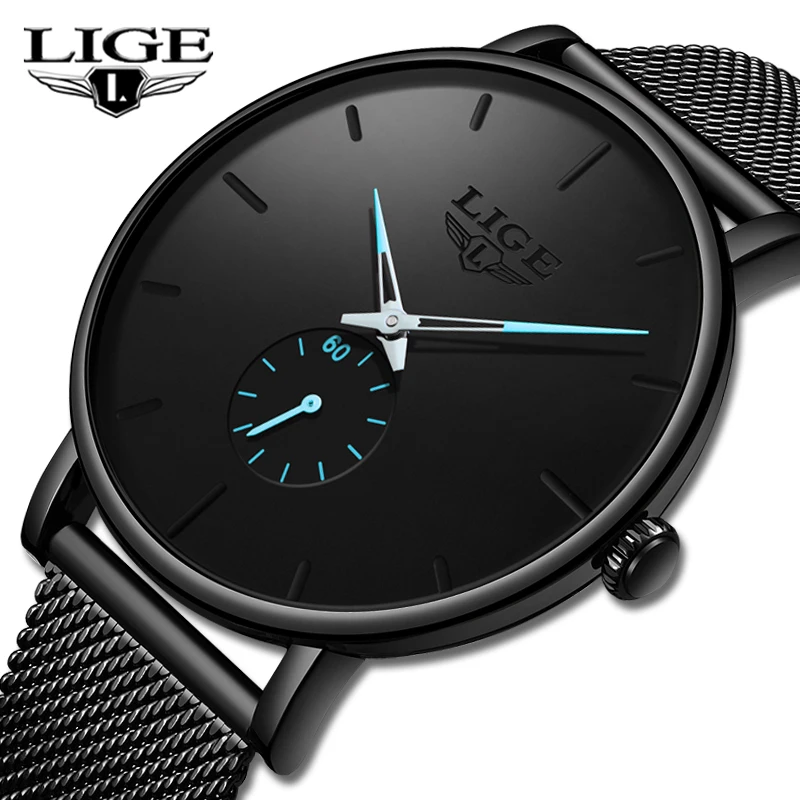 LIGE 2020 новые модные спортивные мужские часы Топ бренд класса люкс