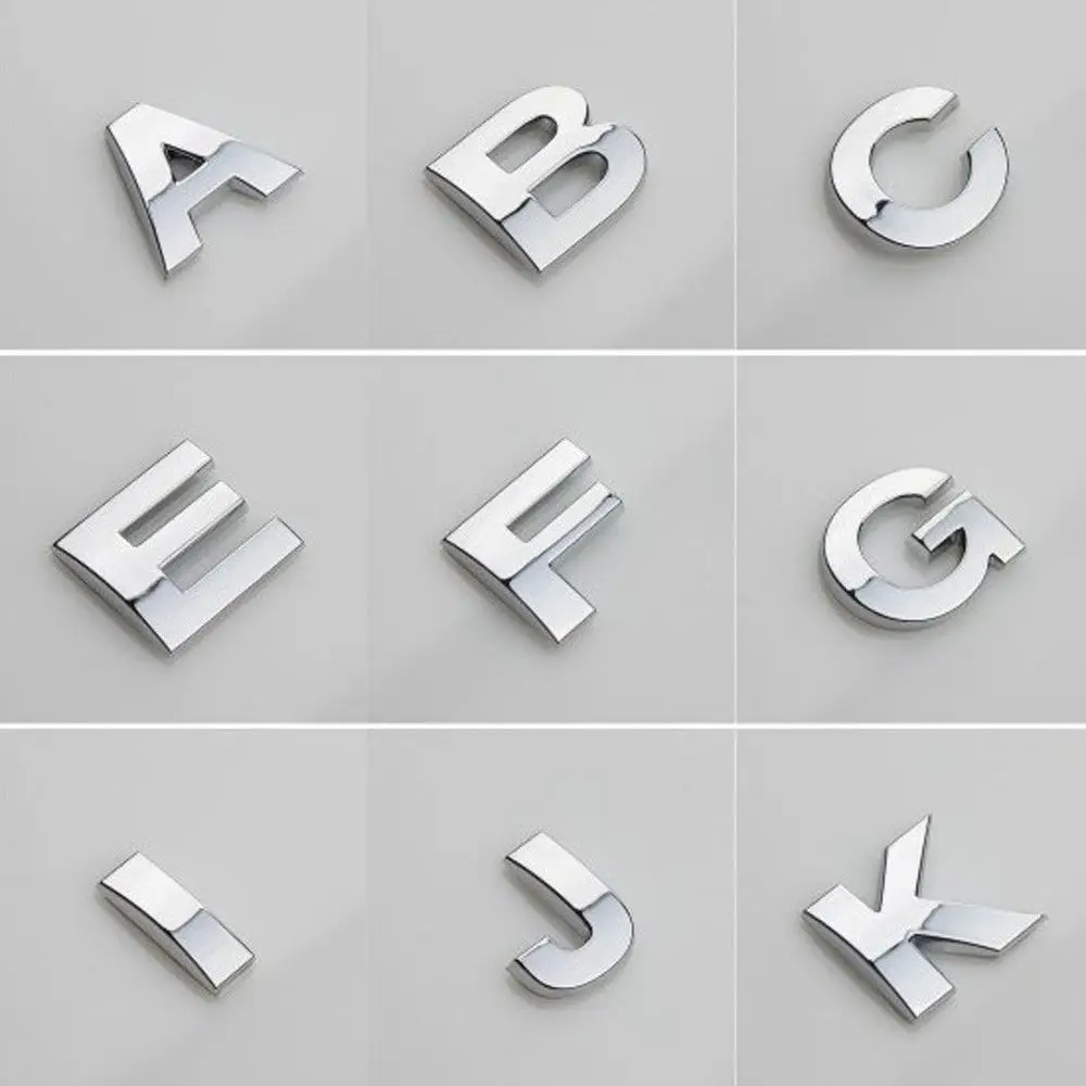 25 мм Автомобильная наклейка s 3D DIY металлические буквы стикеры Наклейка Эмблема