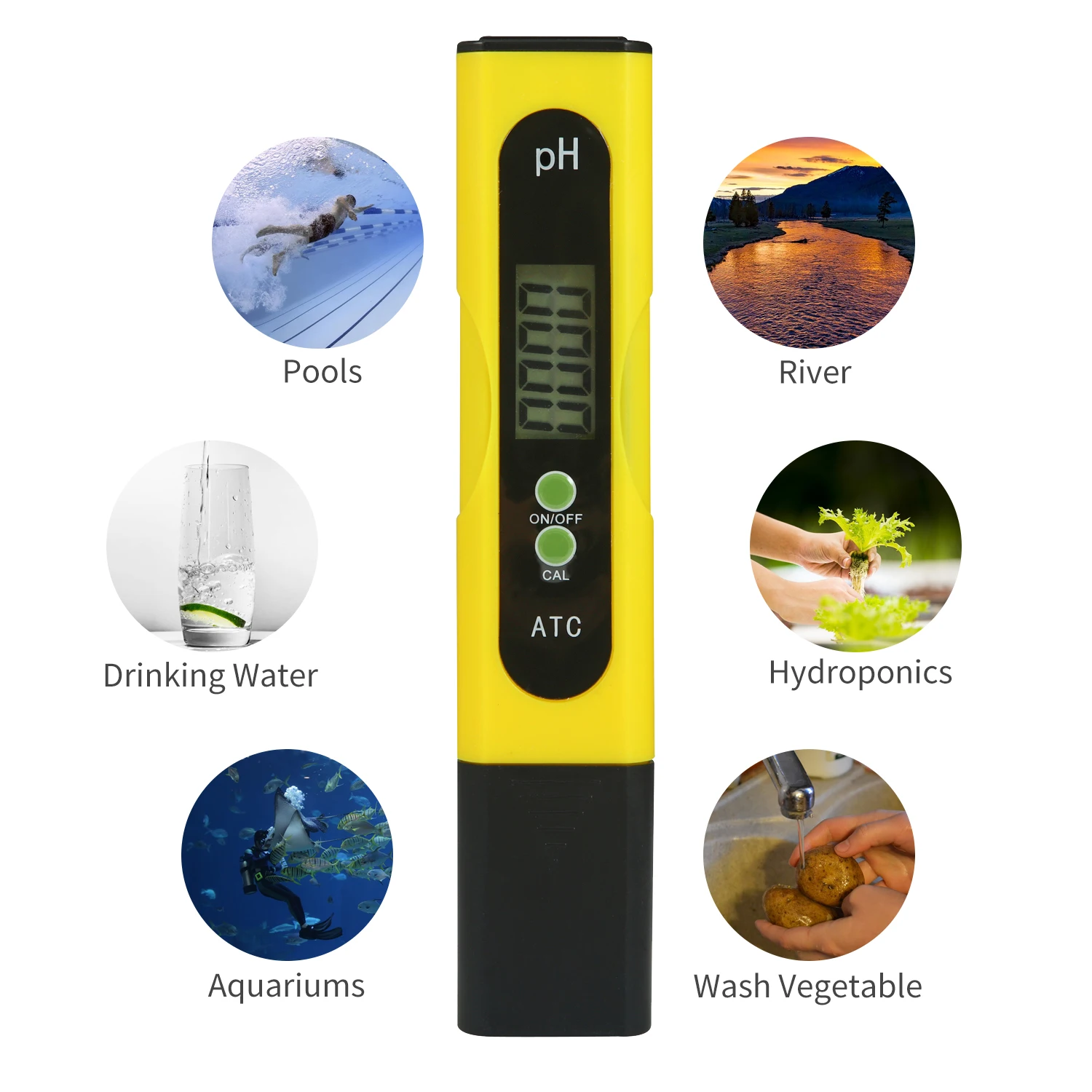 Цифровой тестер качества воды в виде ручки измеритель PH с ЖК дисплеем и ATC для