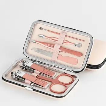 

Nail Clippers Manicure Tool Travel Hygiene Kit Stainless Steel Portable 7pcs/Set New Cutter Nail Tips Professional Salon Gift