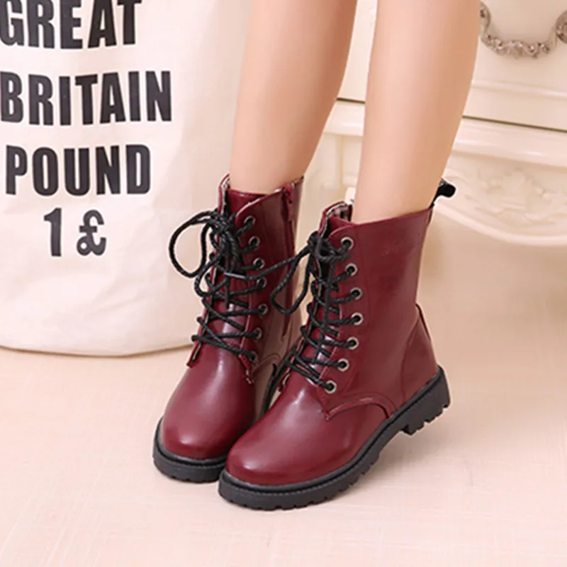 

2019 New Autumn Winter Children's Boots Martin Boots Student Girls Non-Slip Wear-Resistant Zipper Popular-Style Footwear Boots