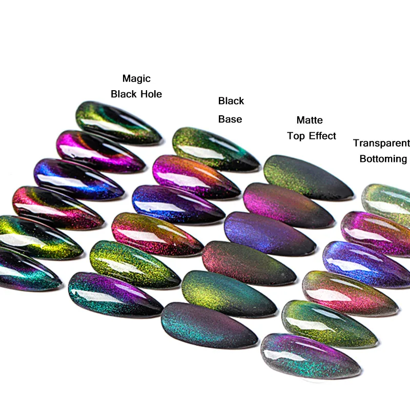 MIZHSE 9D Chameleon Magnetic Gel Nail Polish Long Lasting10ml Cat Eye Nail Art Gel Soak Off UV LED Shining Gel Varnish