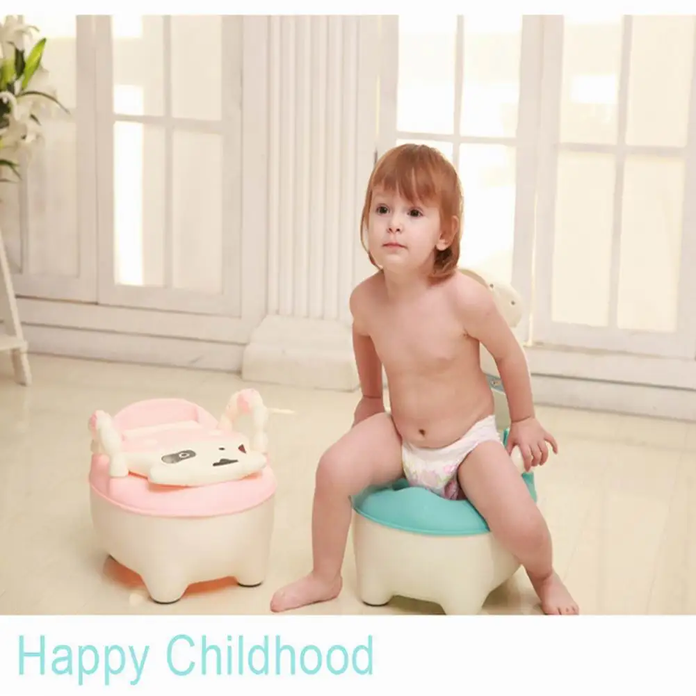 

Newborn PP Material Baby Toilet Deodorant Wash Plus Size Baby Seat Ring Armrest Child Toilet Baby Cute Durable Sit Implement