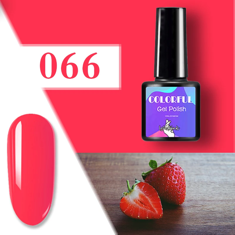7,5 мл неоновый Гель-лак для ногтей Uv/Led Гель-лак праймер Gellak УФ-гель для ногтей основа и верхнее покрытие Полупостоянный УФ-лак - Цвет: 066