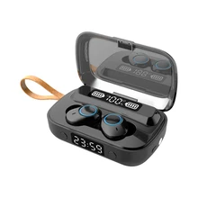 Fone de ouvido TWS sans fil V5.0 Bluetooth com microfone duplo et capa de carga de bateria de 2000 mAh Fone de ouvido estéreo HD