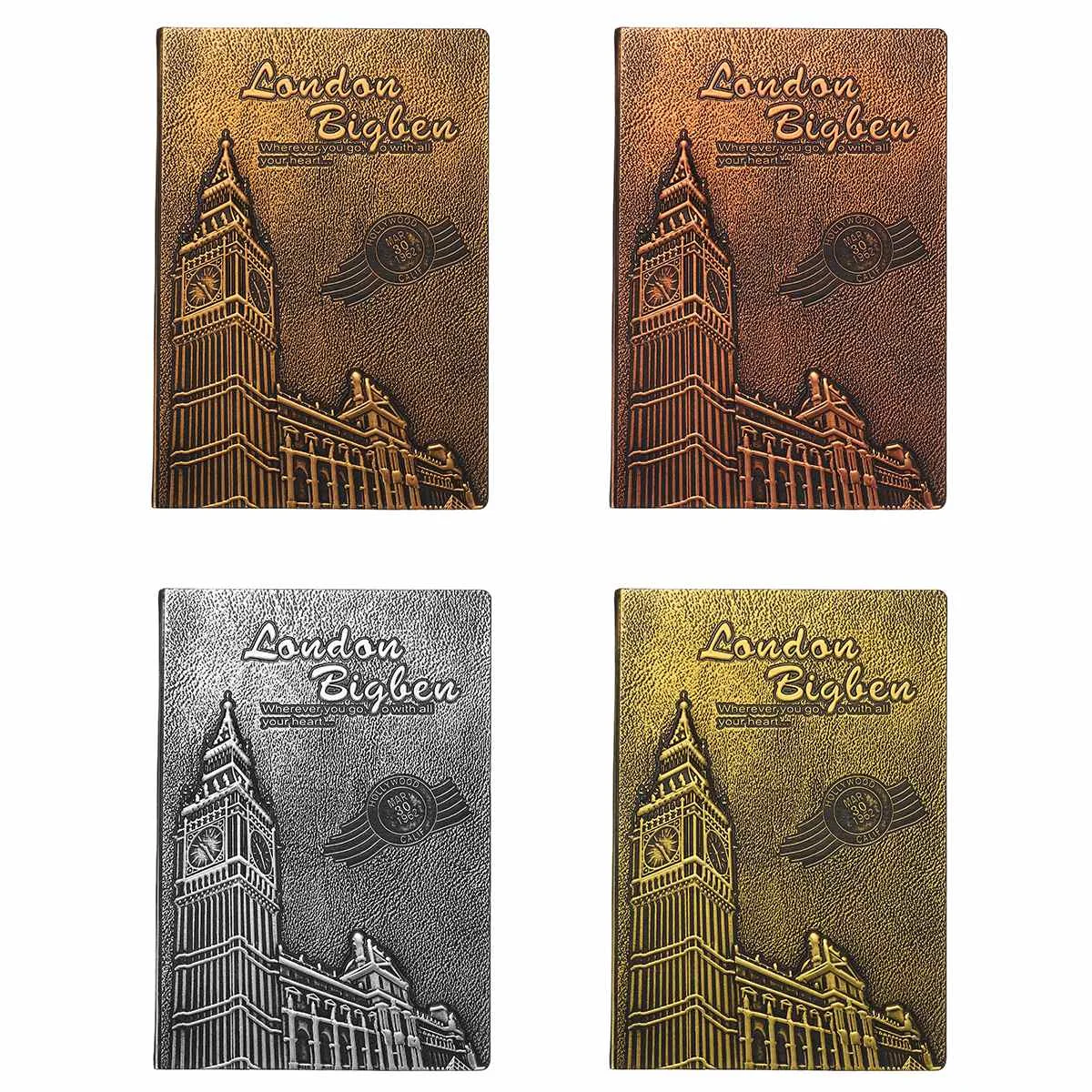 

Vintage Notebook A5 3D Embossed London Big Ben Travel Diary Notebook Journal Leather Gift Bible Book Handcraft