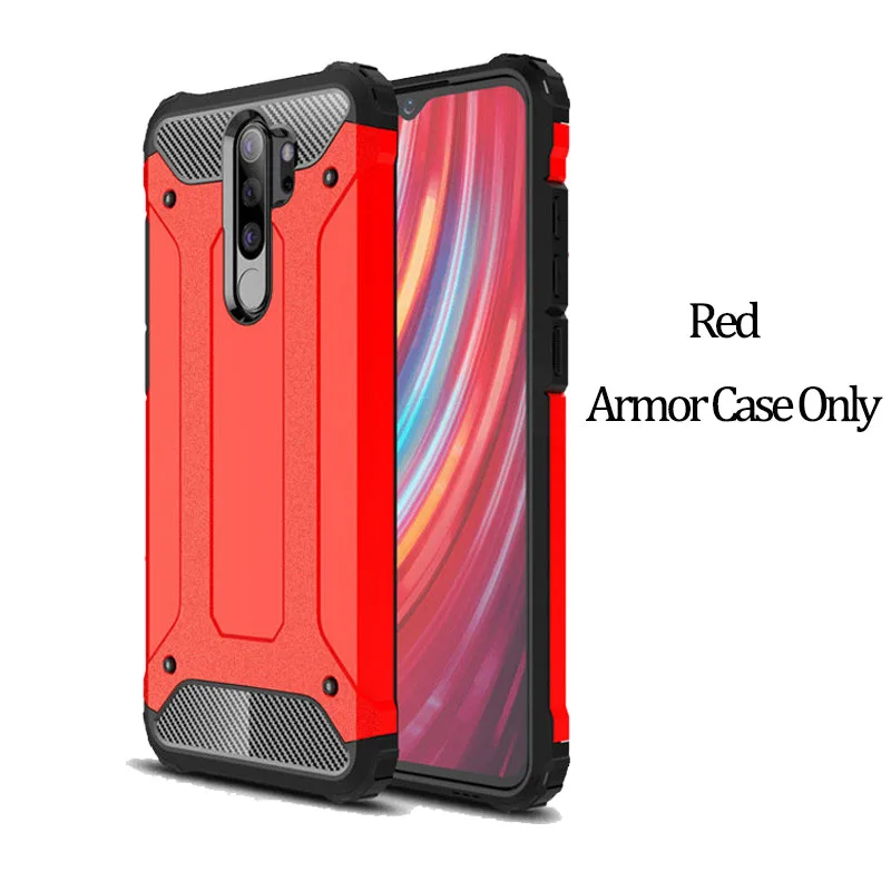 Red Case Бронированное стекло, чехлы, чехол для xiomi redmi 8 8a note8pro, мягкие силиконовые чехлы для xiaomi redmi note 8, чехол для note 8 t 8pro, чехол s хиоми редми нот 8t чехол жля xiaomi redmi note 8 kapakli kilif - Цвет: Red Case