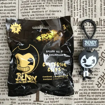

1pcs 6~7cm Gift blind bag Cartoon Bendy and the Ink Machine action figure chain Hard PVC online game collection toy