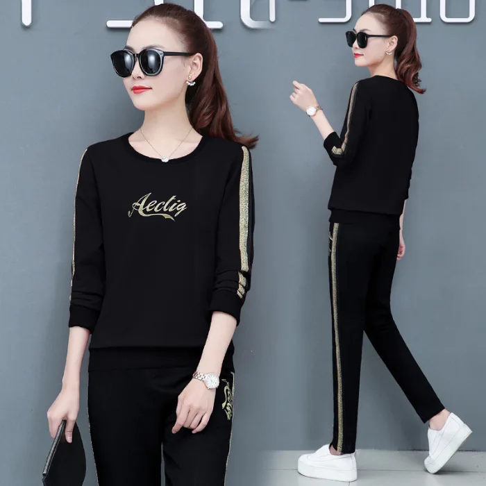 

Hot Selling 2020 Spring Casual Sports Clothing WOMEN'S Suit New Style Fashion Early Spring Women's Fashion Hoodie Two-Piece Set