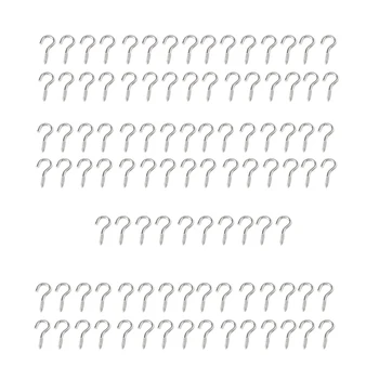 

100 Pieces Coated Ceiling Screw Hooks Cup Hooks Self Tapping Hooks