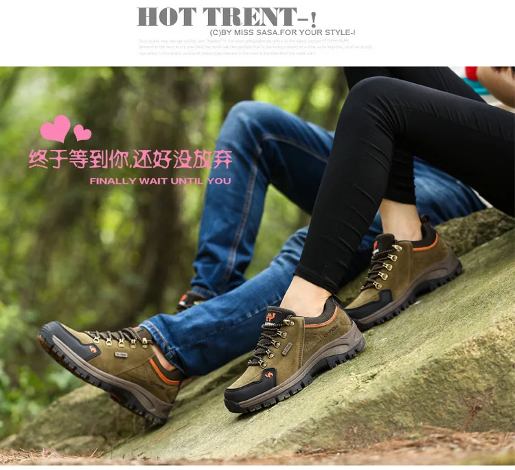 Qi feng camel; сезон осень-зима; ботинки для скалолазания; COUPLE'S Suede; Уличная обувь; походная обувь; повседневная спортивная обувь с низким верхом