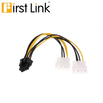 

Double big 4pin to 8pin graphics card power cord 6+2P slide rail to big 4P power cord one point two double 4P to 8P