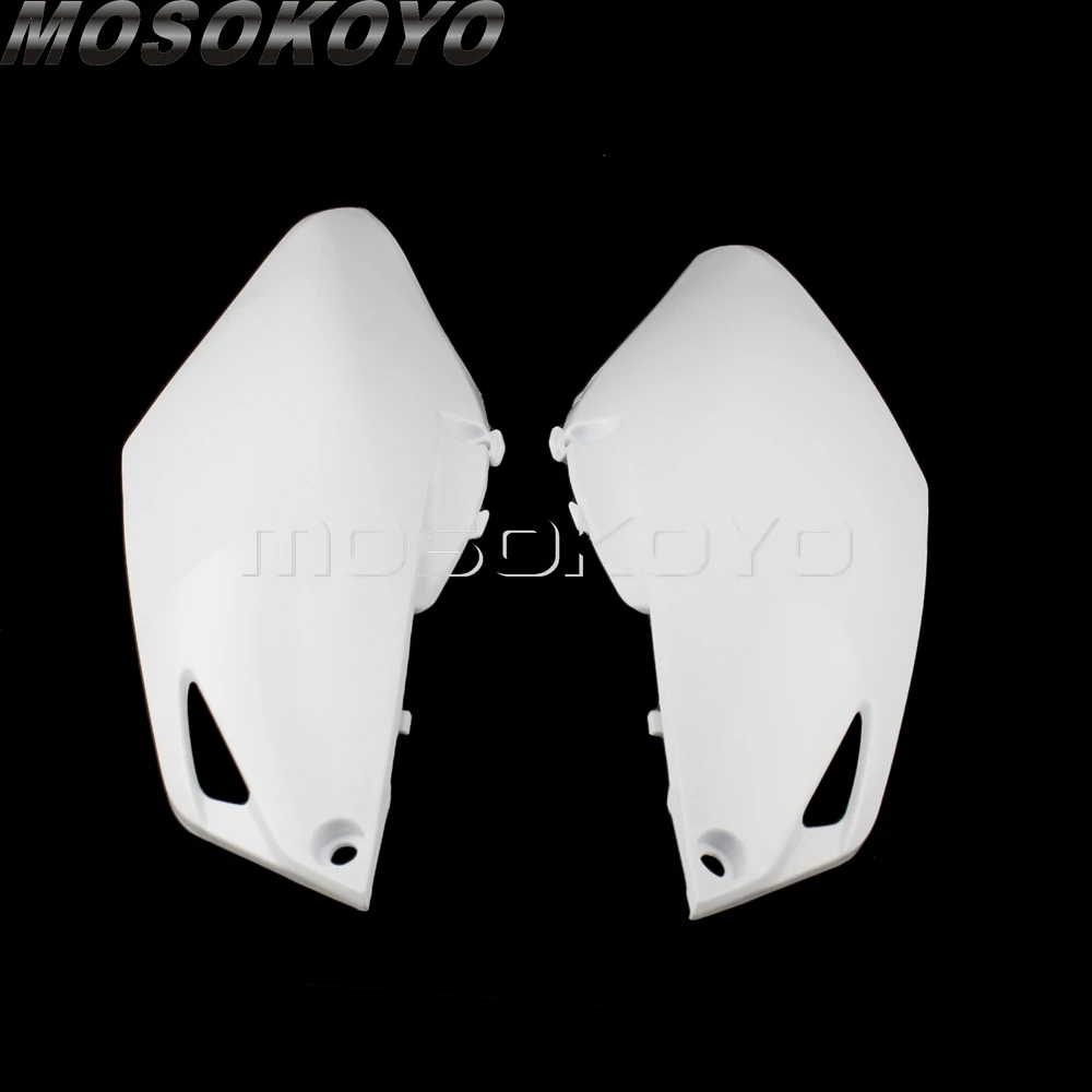 1 пара Белый Кроссовый MX задние боковые панели левый и правый пластиковый чехол для Honda CRF 250R- CRF450R 2013
