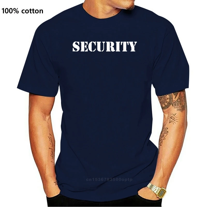 SECURITY T SHIRT event bouncer event staff Black DOUBLE SIDED uniform 