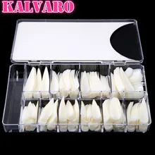 Kalvaro 1 коробка/500 шт Удлиненные острые ногти длинные острые Типсы для дизайна ногтей акриловый салон белый/натуральный/прозрачный длинный коготь DIY формы для наращивания ногтей