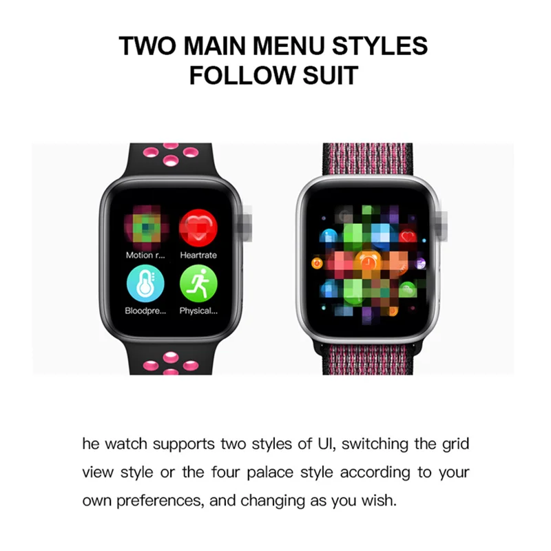 T500 Smart Watch 44mm Bluetooth Smartwatch Men Women Blood Pressure Heart Rate Monitor Wearable Device for IOS Android VS IWO 13