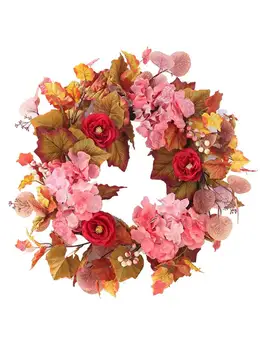 

Artificial Wreath Maple Leaf Hanging Silk Garland for Home Front Door Decoration