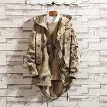 Повседневная мужская ветровка, длинный тренчкот для мужчин, весенняя, осенняя, зимняя одежда